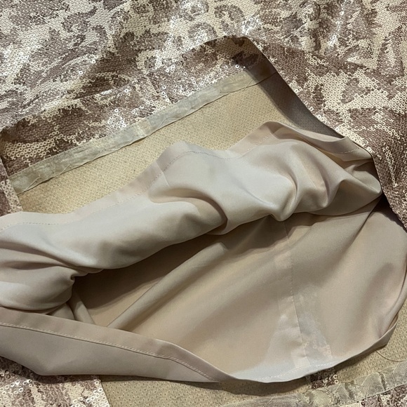 Lauren Ralph Lauren Champagne Sequin Floral Jacquard Dress - Picture 7 of 15